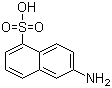 CAS # 81-05-0, 6-Amino-1-naphthalenesulfonic acid, 2-Amino-5 
