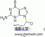 CAS # 85-31-4, 6-Thioguanosine, 2-Amino-6-mercaptopurine rib