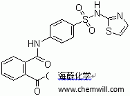 CAS # 85-73-4, Phthalylsulfathiazole, 2-[[[4-[(2-Thiazolylam