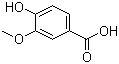 CAS # 121-34-6, Vanillic acid, 4-Hydroxy-3-methoxybenzoic ac 