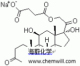 CAS # 125-04-2, Hydrocortisone sodium succinate, 11b,17a,21-