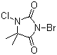 CAS # 126-06-7, 3-Bromo-1-chloro-5,5-dimethylhydantoin, BCDM 