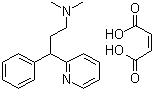 CAS # 132-20-7, Pheniramine maleate, 1-Phenyl-1-(2-pyridyl)- 