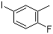CAS # 452-68-6, 2-Fluoro-5-iodotoluene, 1-Fluoro-4-iodo-2-me