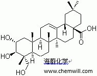 CAS # 465-00-9, Arjunolic acid, 2,3,23-Trihydroxyolean-12-en