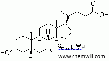CAS # 474-25-9, Chenodeoxycholic acid, 3alpha,7alpha-Dihydro 