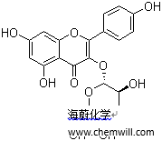 CAS # 480-10-4, Astragalin, Kaempferol 3-O-beta-D-glucopyran 